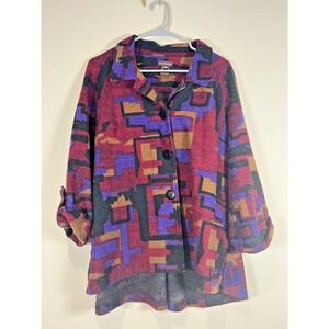 Multiples Blazer Womens Large Wool Aztec Southwest Jacket Western Rodeo Outdoor‎